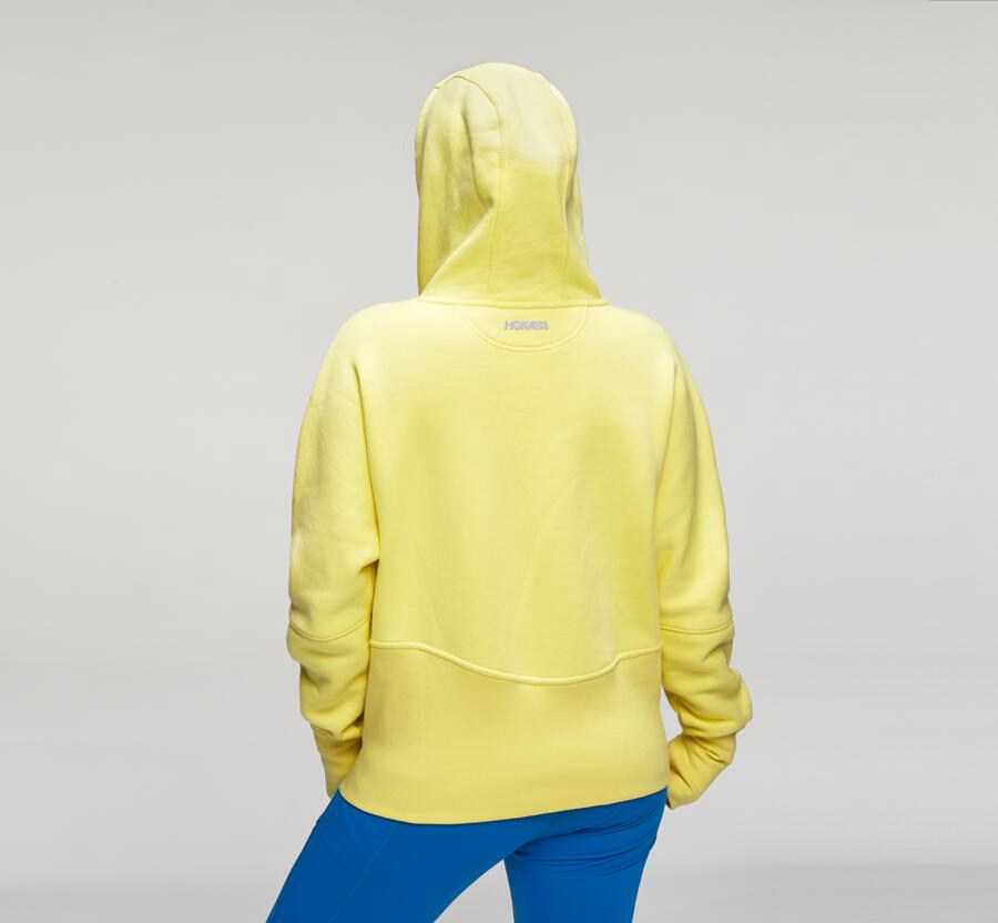 Hoka Australia One One Performance - Womens Hoodie Yellow - LDGTF-7561